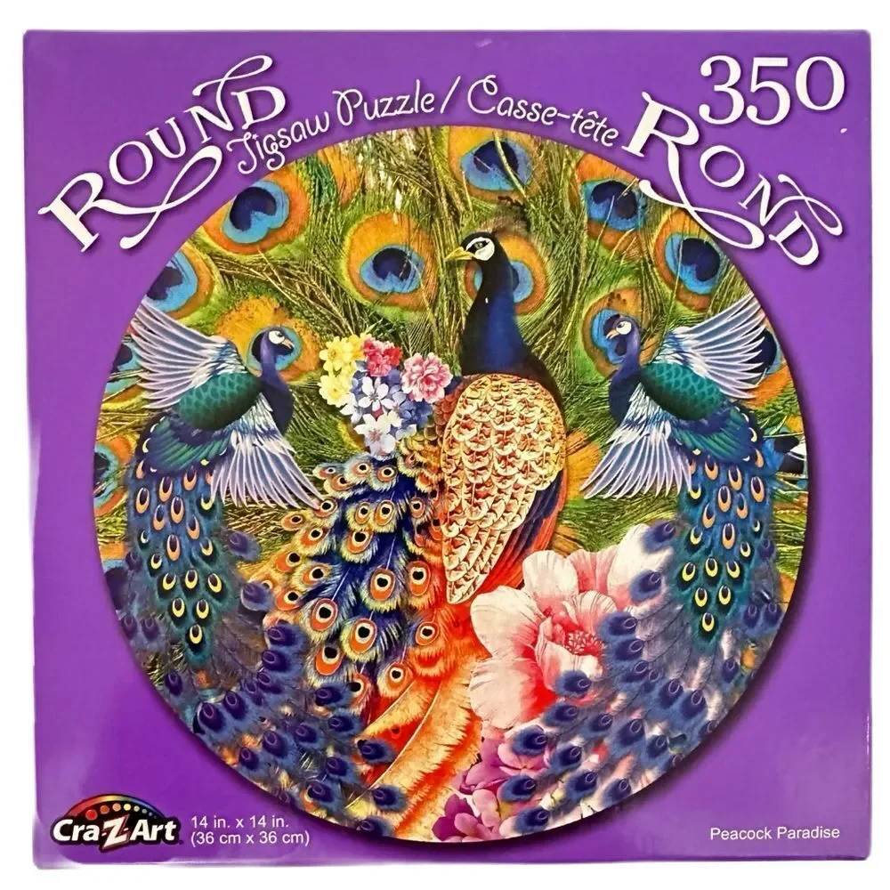 Craz Art 350 Piece Space Saver Jigsaw Puzzles‎ Cats & Peacocks